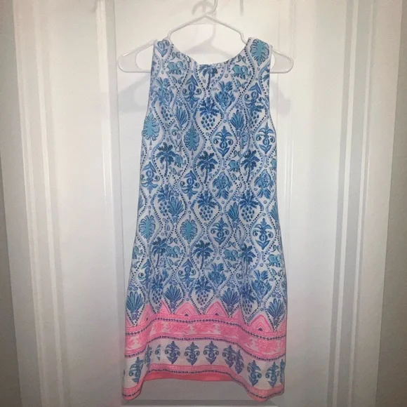 Lilly Pulitzer Mila Stretch Shift Dress Isle of Tile Size 2 - Picture 3 of 5